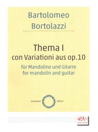 Thema I con Variationi aus op.10 für Mandoline und Gitarre Spielpartitur