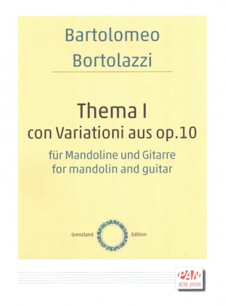 Thema I con Variationi aus op.10 fr Mandoline und Gitarre Spielpartitur