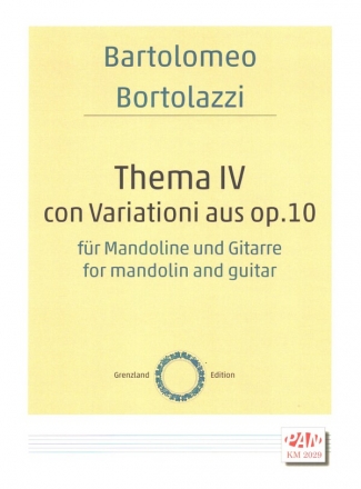 Thema IV con Variationi aus op.10 für Mandoline und Gitarre Spielpartitur