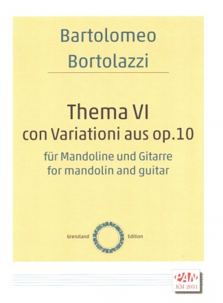 Thema VI con Variationi aus op.10 für Mandoline und Gitarre Spielpartitur