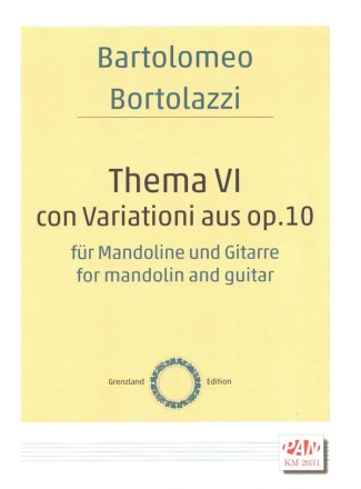 Thema VI con Variationi aus op.10 fr Mandoline und Gitarre Spielpartitur