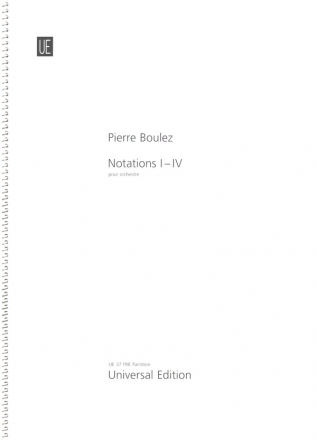 Notations I-IV (1978/1984) pour orchestre partition (Groformat)
