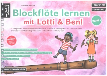 Blockflte lernen mit Lotti & Ben - Band 3 (+Online Audio) fr Sopranblockflte