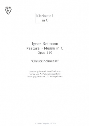 Pastoral-Messe in C op.110 'Christkindlmesse' fr Soli, gem Chor und Orchester Holzblser