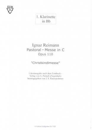 Pastoralmesse in C op.110 'Christkindlmesse' fr Soli, gem Chor und Orchester Harmonie