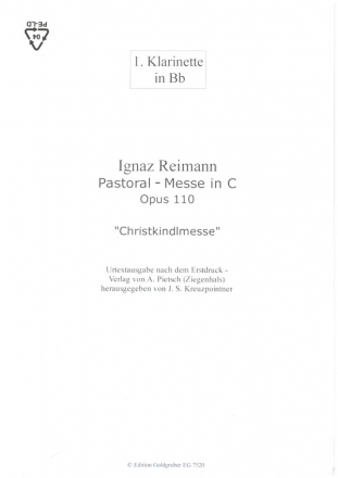 Pastoralmesse in C op.110 'Christkindlmesse' fr Soli, gem Chor und Orchester Harmonie
