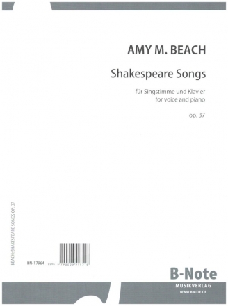 Shakespeare Songs op.37 fr Singstimme und Klavier