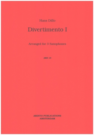 Divertimento Nr.1 für 3 Saxophone (AAT) Partitur und Stimmen