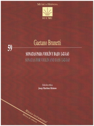 Sonatas L42-63 para violin y bajo