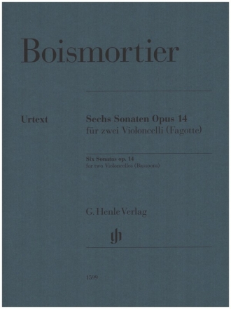 Sechs Sonaten op.14 fr 2 Violoncelli (Fagotte) 2 Partituren