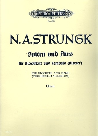 Suiten und Airs fr Sopran, Alt- oder Tenorblockflte, Klavier und Cello ad lib.