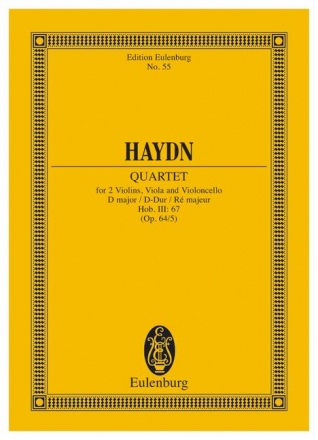 Streichquartett 'Lerchen' D-Dur op.64,5 ( Hob.III:63 ) fr 2 Violine, Viola und Violoncello Studienpartitur