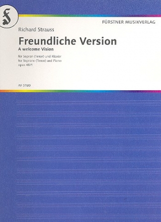 Freundliche Vision D-Dur fr Singstimme und Klavier (dt)