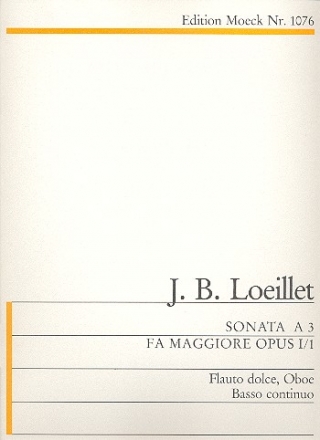 Triosonate F-dur op.1,1 fr Altblockflte, Oboe und Bc
