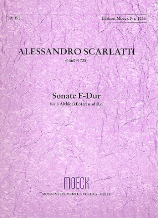 Sonate fr 3 Altblockflten und Cembalo Partitur und 4 Stimmen