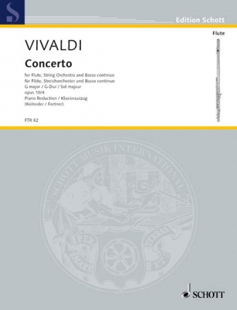 Concerto Nr. 4 G-Dur op. 10/4 RV 435/PV 104 fr Flte (Alt-Blockflte), Streichorchester und Basso Continuo Klavierauszug mit Solostimme