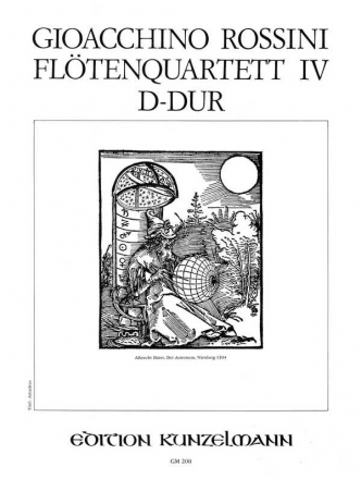 Quartett D-Dur Nr.4 fr Flte, Violine, Viola und Violoncello Stimmen