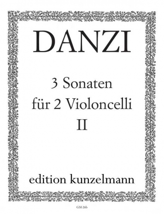 3 Sonaten op.1,2 fr 2 Violoncelli Stimmen