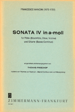 Sonate a-Moll Nr.4 fr Flte und Gitarre