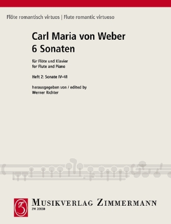 6 Sonaten Jähns-Verzeichnis 99-104 Band 2 (Nr.4-6 J102-104) für Flöte (Violine) und Klavier
