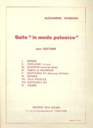 Suite in modo polonico pour guitare