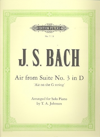 Air on the G String from Suite no.3 d major BWV1068 for piano solo (organ 2-stave)