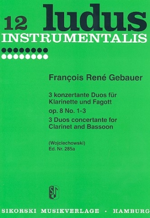 6 konzertante Duos op.8 Band 1 (Nr.1-3) fr Klarinette und Fagott