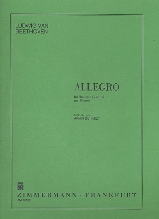 Allegro fr Viola (Violine) und Gitarre 2 Spielpartituren