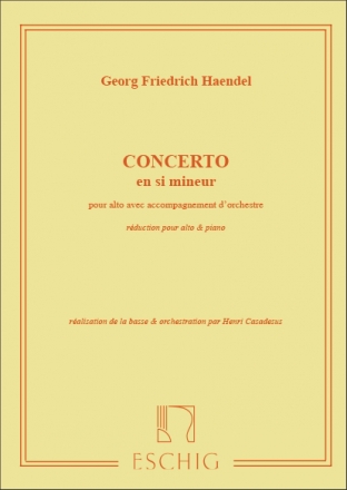 Concerto si mineur pour alto et orchestre  reduction pour alto et piano