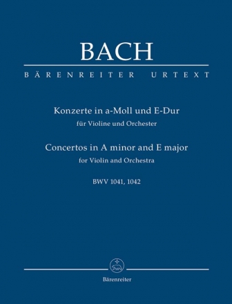 Konzerte a-Moll BWV1041 und E-Dur BWV1042 fr Violine und Orchester Studienpartitur