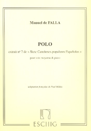 Polo pour voix moyenne et piano partition (sp/fr)