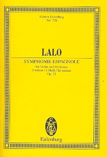 Symphonie espagnole d-moll op.21 fr Violine und Orchester Studienpartitur