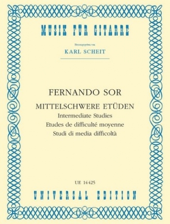 Mittelschwere Etden aus op.6, op.31 und op.35 fr Gitarre