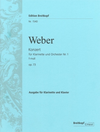 Konzert f-Moll Nr.1 op.73 fr Klarinette und Orchester fr Klarinette und Klavier