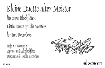 Kleine Duette alter Meister Band 2 fr Sopran- und Alt-Blockflte Spielpartitur