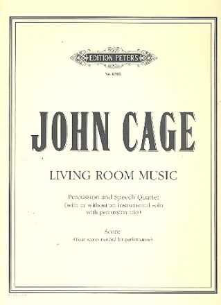 Living Room Music for Percussion and speech quartet Score