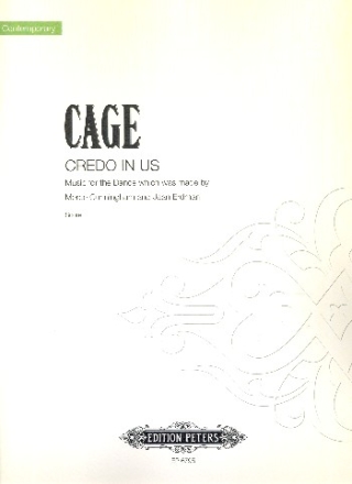 Credo in Us for Percussion Quartet (incl. Piano and Radio or Phonograph) Score