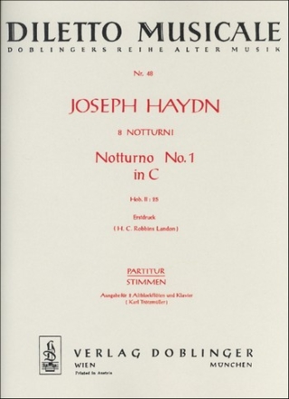 Notturno C-Dur Nr.1 Hob.II:25 fr Orchester Partitur