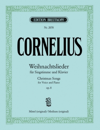 Weihnachtslieder op.8 fr mittlere Singstimme und Klavier (dt/en)