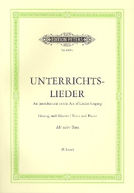 Unterrichtslieder fr Alt (Bass)und Klavier (dt)