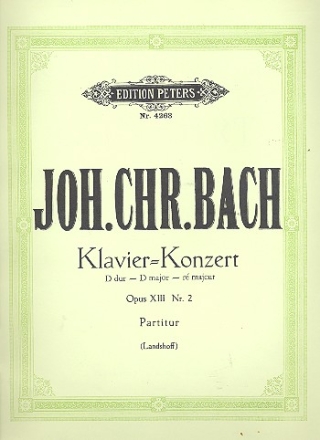 Konzert D-Dur op.13,2 fr Klavier und Orchester Partitur