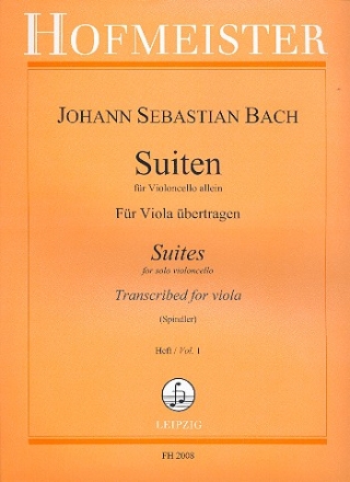Suiten fr Violoncello Band 1 (Nr.1-3) fr Viola