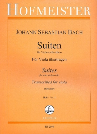Suiten fr Violoncello Band 1 (Nr.1-3) fr Viola