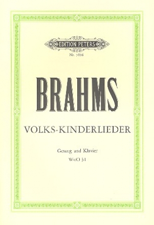 Volkskinderlieder WoO31 fr Gesang und Klavier