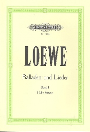 Balladen und Lieder Band 1 fr hohe Singstimme und Klavier (dt)