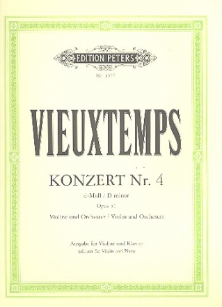 Konzert d-Moll Nr.4 op.31 fr Violine und Orchester fr Violine und Klavier