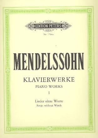 Klavierwerke Band 1 Lieder ohne Worte fr Klavier