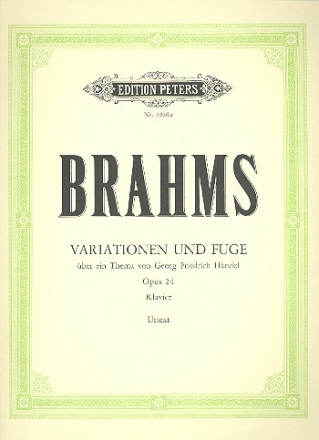 Variationen und Fuge B-Dur über ein Thema von Händel op.24 für Klavier