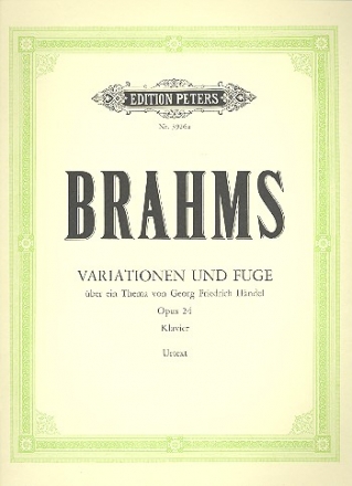 Variationen und Fuge B-Dur ber ein Thema von Hndel op.24 fr Klavier