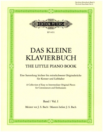 Kleines Klavierbuch Band 1 Meister vor Bach